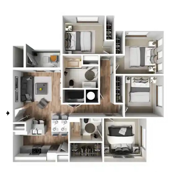 Four Bedroom Floor Plan